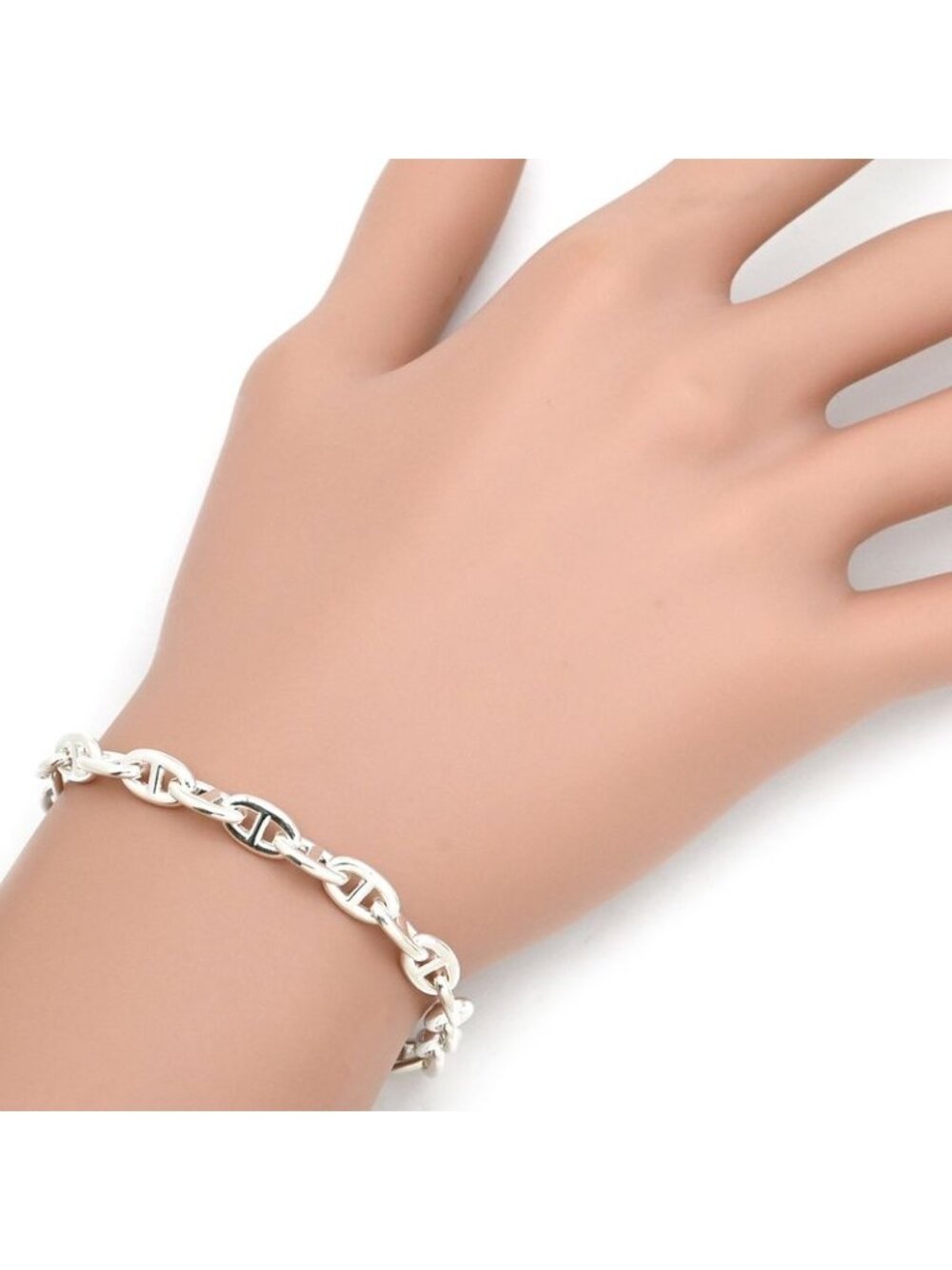 Hermes Bracelet Chaine D'ancre TPM Silver 925 22 Frames Star Ring - Picture 9 of 9